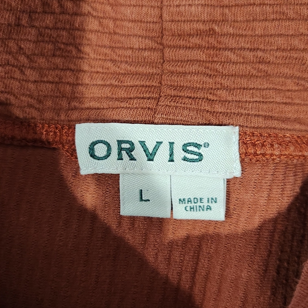 Orvis Women's Cowl Neck Textured L/S Sweater - Terracotta - Picture 5 of 7
